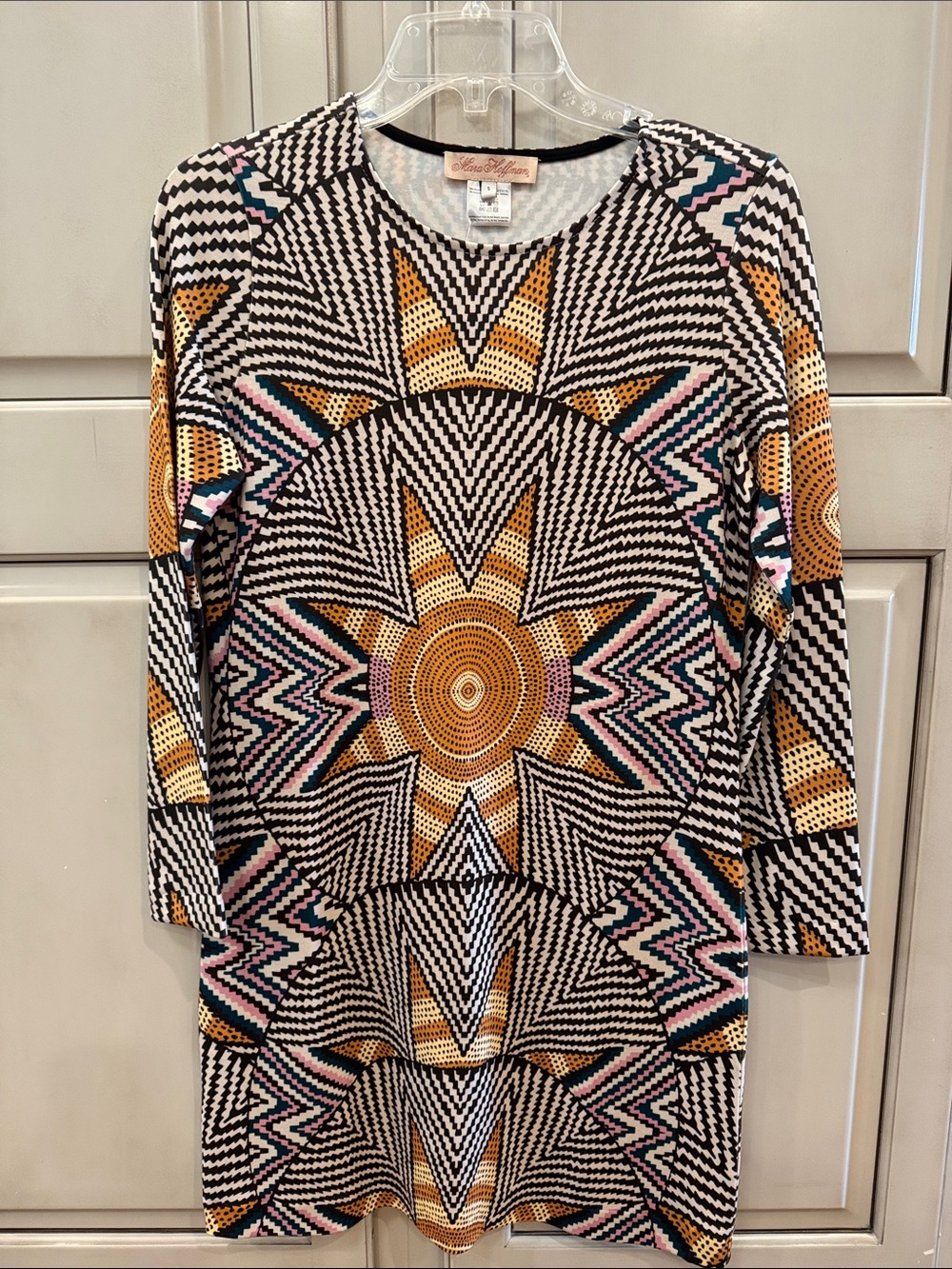 Mara Hoffman Multi-Color Geometric Sunburst Mini Dress